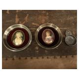 Framed Cameos and Porringer