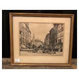 Framed Etching