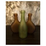 Three Small Frosted Bottles