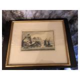 Framed Etching