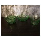 Three Pieces of Green Glass