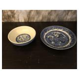 Antique Plate and Bowl