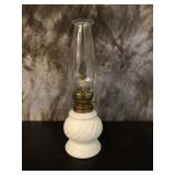 Small Milk Glass Oil Lamp