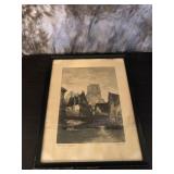 Framed Etching
