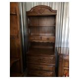 Two Piece Oak Cabinet