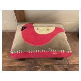 Small Foot Stool with Cardinal