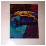 Nude on Blue Lounger