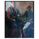 Man and Boy Reading a Book