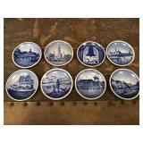 Set of 8 Small Royal Copenhagen Plates