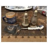 Vintage Cheese Slicer, Salt shakers & Cup (Japan)
