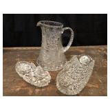 Three Beautiful Pieces of Hand Cut Crystal