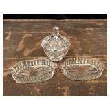 Three Pieces of Cut Glass