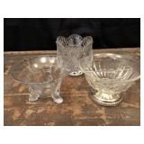 Three Small Glass Bowls