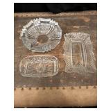 One Piece of Crystal and 2 Glass Pieces