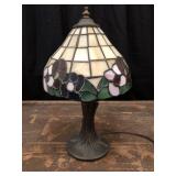 Small Lamp With Stained Glass Shade