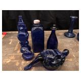 Cobalt Blue Glass Lot
