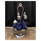 Cobalt Bottles in Caddy