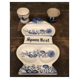 Three Blue and White China Pieces