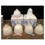 6 Lladro Bell Ornaments