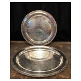Two Silver Plate Platters