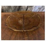 Amber Colored Divided Glass Plate