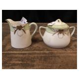 Sugar Spooner and Creamer