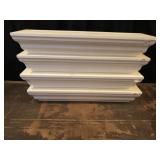 4 White Display Shelves