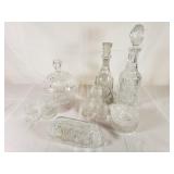 Asst. Glassware & (2) Decanters
