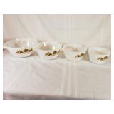(4) Fire King Bowl Set