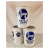(3) Jays Potato Chip Tins