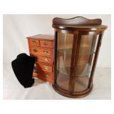 Jewelry Items & Display Case