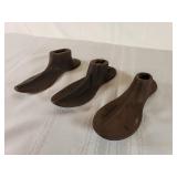 (3) Cast Iron Shoe Molds