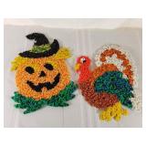 Vintage Melted Plastic Popcorn Items