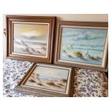 (3) Ocean Paintings