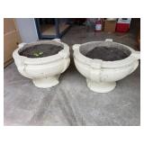 (2) Concrete Planters