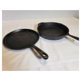 (2) Cast Iron Pans