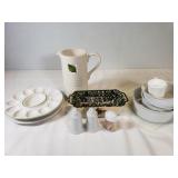 Green & White Tableware