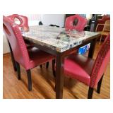 Table with Red Chairs - ex condition