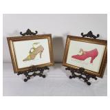 Framed Shoes with (2) Stands