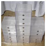 (7) Acrylic 3-Drawer Storage Units