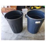 (2) Garbage Cans - No Lids