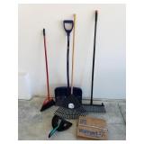 Brooms, Rake, Shovel, & More