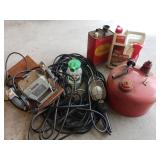 Drop Cords, Grinder, & Gas Cans