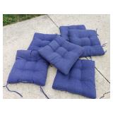 (6) Blue Seat Cushions