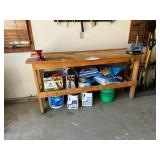Work Bench w/ Vise & Grinder