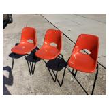 (3) Vintage Stackable Chairs