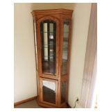 Corner Curio Cabinet - lighted