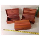 (3) Cedar Boxes