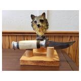 Knife with Wolf Display