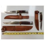 (3) Knives with Sheaths